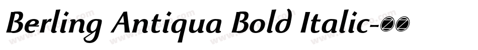 Berling Antiqua Bold Italic字体转换